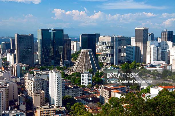 centro do rio de janeiro / downtown rio - guatemala city metropolitan cathedral stock pictures, royalty-free photos & images