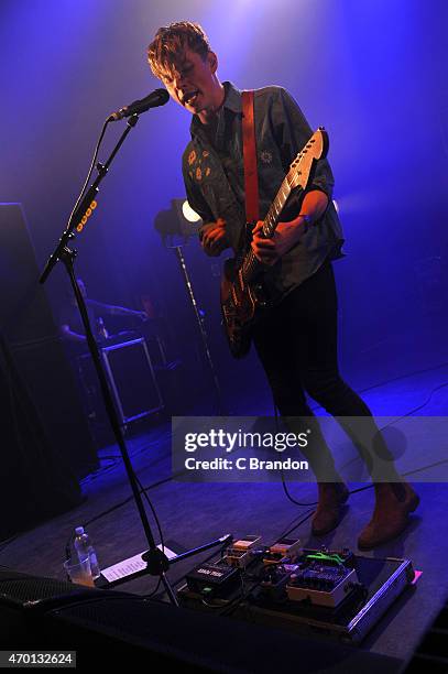 Joe Falconer of Circa Waves performs on stage at O2 Shepherd's Bush Empire on April 17, 2015 in London, United Kingdom.