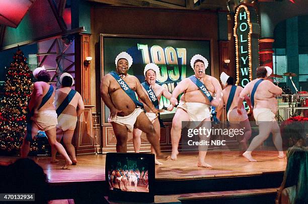 Episode 1293 -- Pictured: Dancing septuplets during "A Look Back" skit on December 31, 1997 --