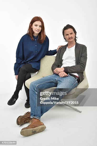 Hannah Murray and Jeppe Ronde from "Bridgend" appear at the 2015 Tribeca Film Festival Getty Images Studio on April 16, 2015 in New York City.