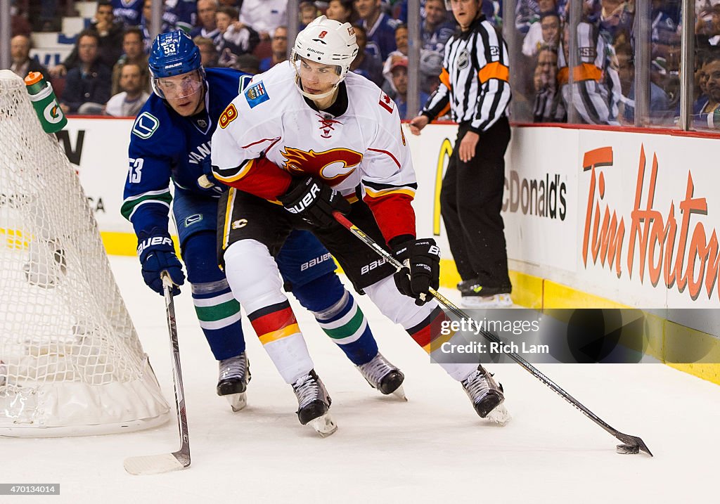 Calgary Flames v Vancouver Canucks - Game One