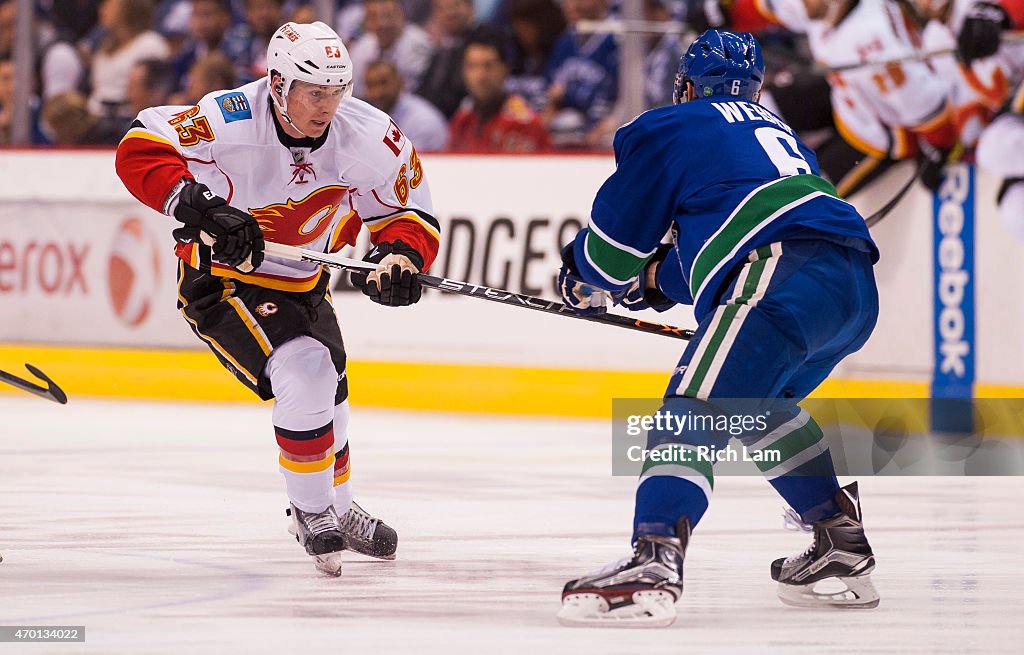 Calgary Flames v Vancouver Canucks - Game One