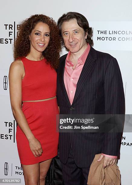 Yvonne Maria Schaefer and actor Federico Castelluccio attend the 2015 Tribeca Film Festival - World Premiere Narrative: "The Wannabe" at BMCC Tribeca...