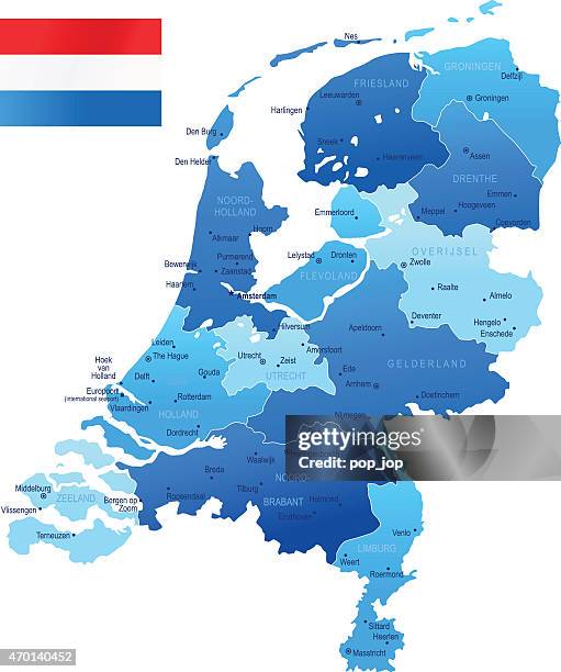 map of netherlands - zeeland stock illustrations