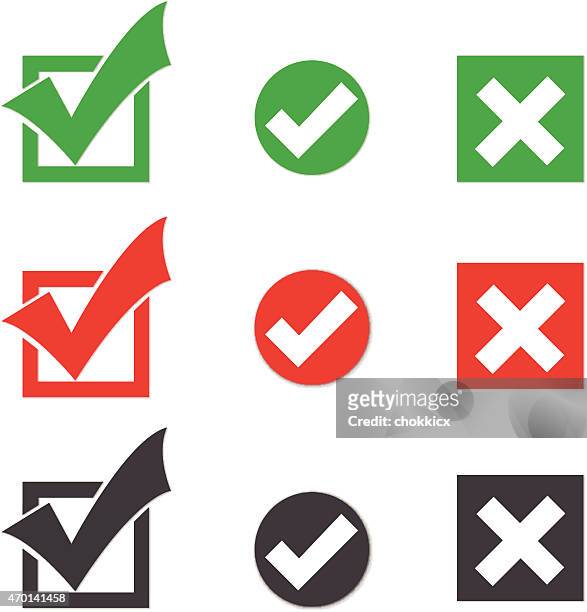 Green Check Mark Cartoon Design High-Res Vector Graphic - Getty Images