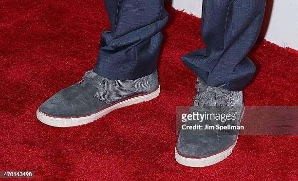 Actor Michael Imperioli, shoe detail, attends the 2015 Tribeca Film Festival - World Premiere Narrative: "The Wannabe" at BMCC Tribeca PAC on April...