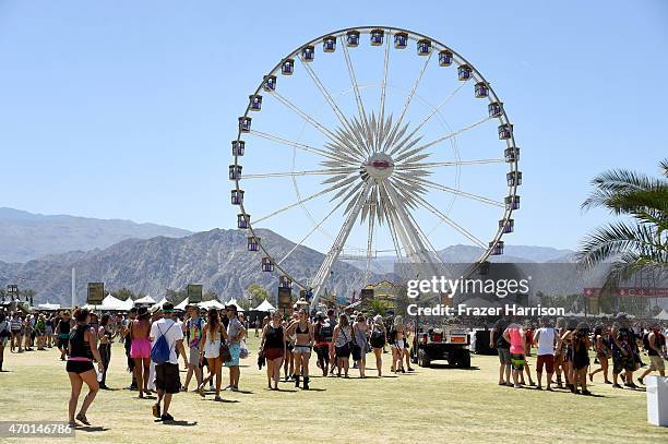 Ferris wheel is seen during day 1 of the 2015 Coachella Valley Music And Arts Festival at The Empire Polo Club on April 17, 2015 in Indio, California.