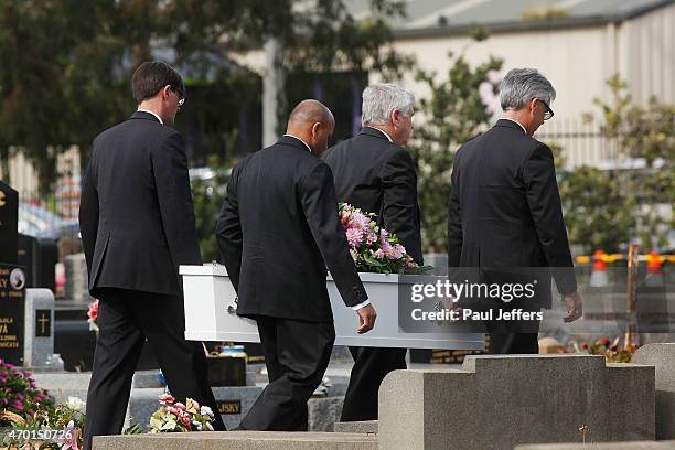 The funeral of children Bol, Anger and Madit who were tragically killed when their mother Akon Guode veered off the road at Wyndham Lakes on April 8...