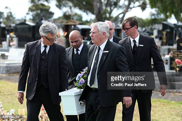 The funeral of children Bol, Anger and Madit who were tragically killed when their mother Akon Guode veered off the road at Wyndham Lakes on April 8...