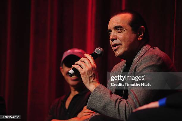 Actor Chazz Palminteri speaks onstage at the 'A BRONX TALE' Screening at Virginia Theatre during EBERTFEST 2015 on April 17, 2015 in Champaign,...
