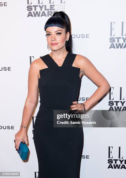 Lily Allen attends the Elle Style Awards 2014 at one Embankment on February 18, 2014 in London, England.