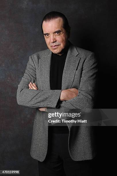 Actor Chazz Palminteri poses backstage at the 'A BRONX TALE' Screening at Virginia Theatre during EBERTFEST 2015 on April 17, 2015 in Champaign,...