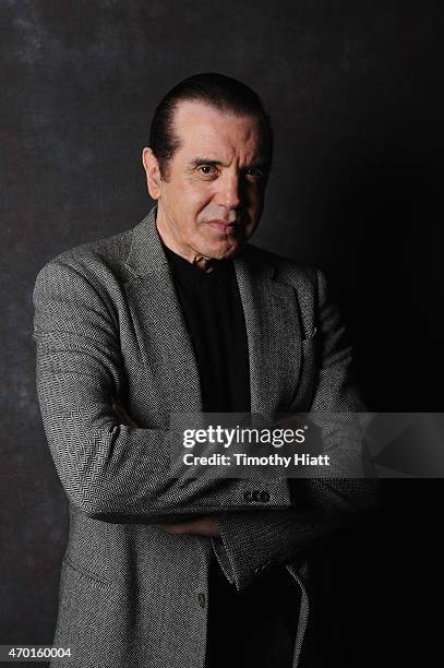 Actor Chazz Palminteri poses backstage at the 'A BRONX TALE' Screening at Virginia Theatre during EBERTFEST 2015 on April 17, 2015 in Champaign,...