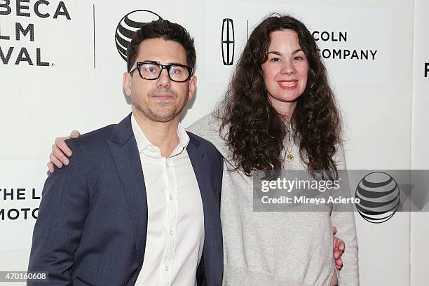 Producers Michael Gasparro and Lizzie Nastro attend the world premiere of "The Wannabe" during the 2015 Tribeca Film Festival at BMCC Tribeca PAC on...