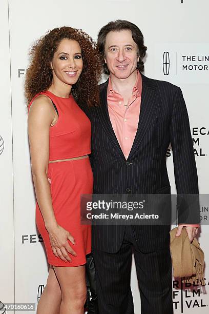 Yvonne Maria Schaefer and actor Federico Castelluccio attend the world premiere of "The Wannabe" during the 2015 Tribeca Film Festival at BMCC...