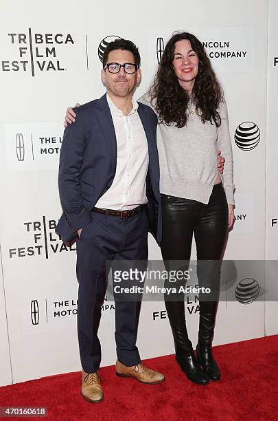 Producers Michael Gasparro and Lizzie Nastro attend the world premiere of "The Wannabe" during the 2015 Tribeca Film Festival at BMCC Tribeca PAC on...