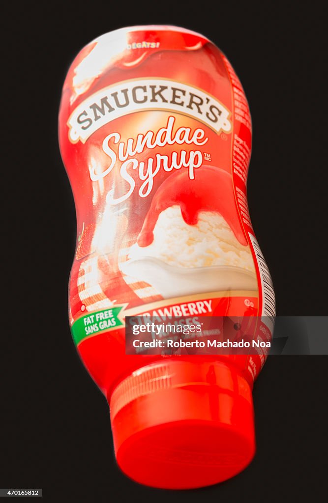 Smucker's strawberry syrup for ice cream. The J. M. Smucker...