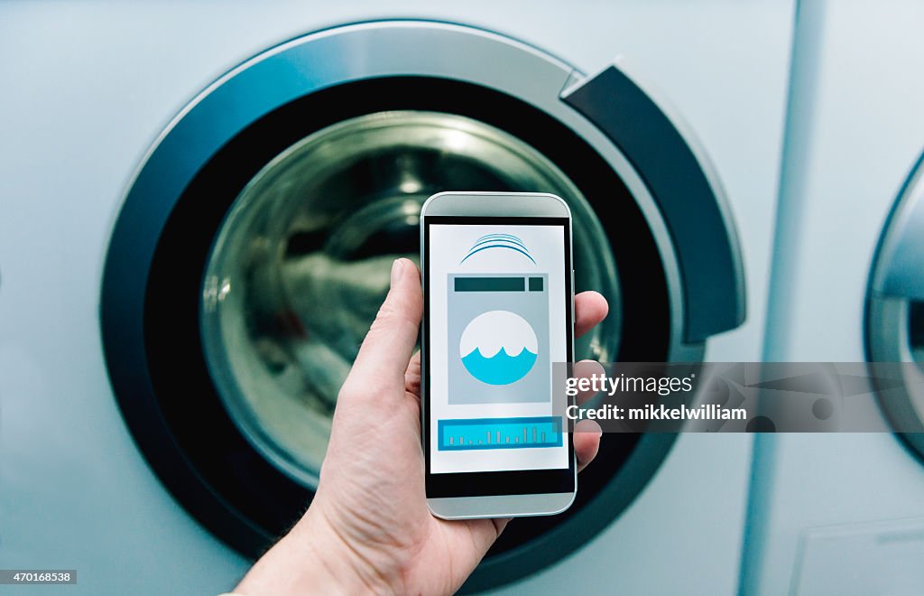 Le contrôle de l'application téléphone dans la machine à laver