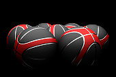 image of basketballs predominance of black color