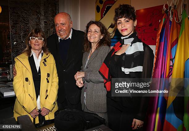 Guest, Elio Fiorucci, Milly Moratti and Lia Bosch attend the Art Therapy By Elio Fiorucci - Milan Fashion Week Womenswear Autumn/Winter 2014 on...