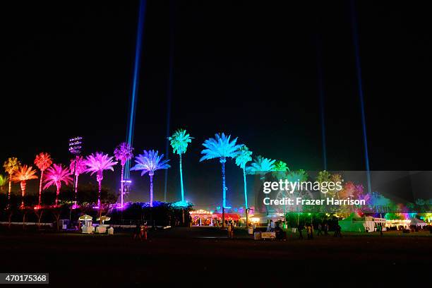 View of the grounds during day 1 of the 2015 Coachella Valley Music And Arts Festival at The Empire Polo Club on April 17, 2015 in Indio, California.