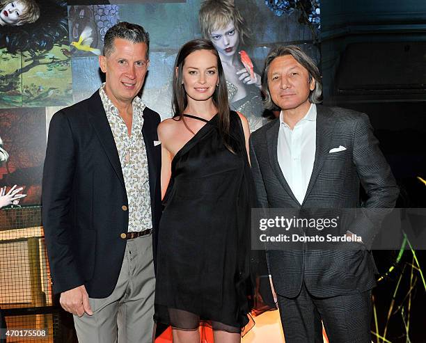 Editor in Chief, W Magazine, Stefano Tonchi, model Yana Boyko Max and designer Leon Max attend "W Stories" presented by Leon Max and hosted by...