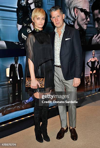 Model/actress Amber Valletta and Editor in Chief, W Magazine, Stefano Tonchi attend "W Stories" presented by Leon Max and hosted by Stefano Tonchi,...