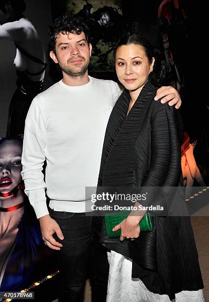 Artist Wyatt Kahn and actress China Chow attend "W Stories" presented by Leon Max and hosted by Stefano Tonchi, Leon Max and Amber Valletta at a...