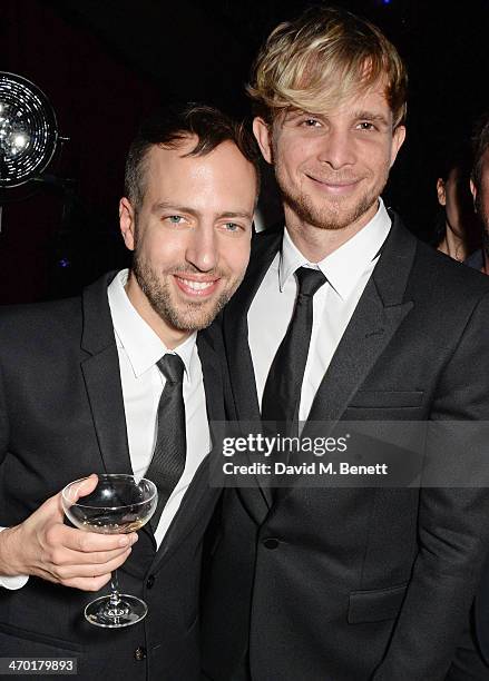 Peter Pilotto and Christopher de Vos attend the Elle Style Awards 2014 after party at One Embankment on February 18, 2014 in London, England.