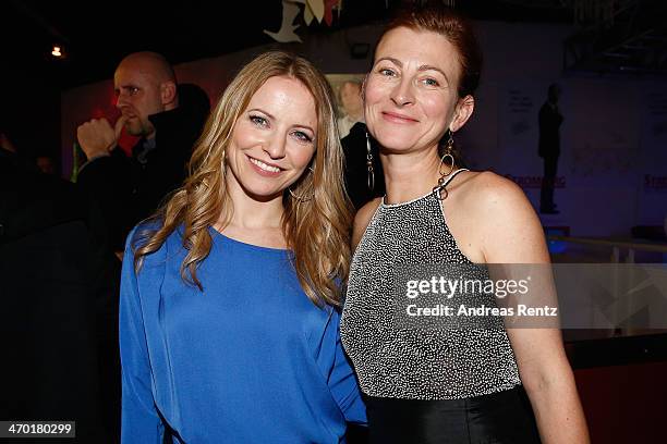 Diana Staehly and Tatjana Alexander attend the after show party to the World premiere of Stromberg - Der Film at Diamonds on February 18, 2014 in...