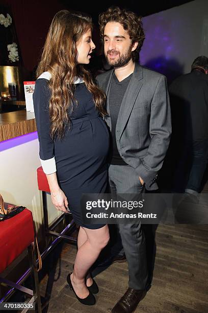 Yvonne Catterfeld and Oliver Wnuk attend the after show party to the World premiere of Stromberg - Der Film at Diamonds on February 18, 2014 in...