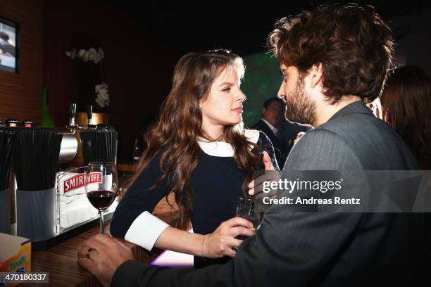 Yvonne Catterfeld and Oliver Wnuk attend the after show party to the World premiere of Stromberg - Der Film at Diamonds on February 18, 2014 in...
