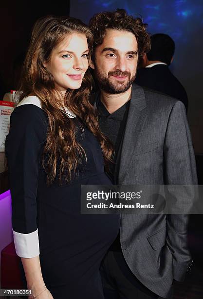 Yvonne Catterfeld and Oliver Wnuk attend the after show party to the World premiere of Stromberg - Der Film at Diamonds on February 18, 2014 in...