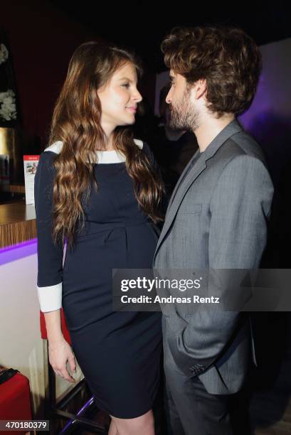 Yvonne Catterfeld and Oliver Wnuk attend the after show party to the World premiere of Stromberg - Der Film at Diamonds on February 18, 2014 in...