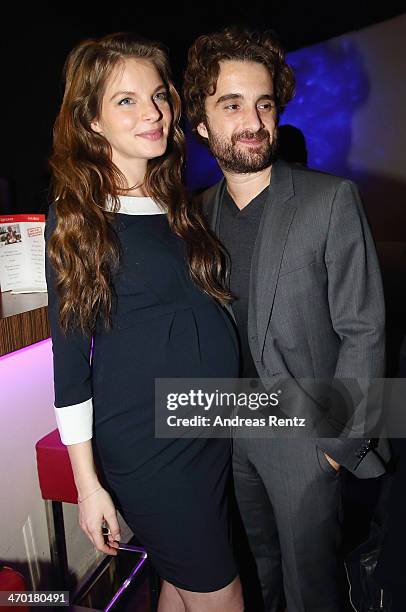 Yvonne Catterfeld and Oliver Wnuk attend the after show party to the World premiere of Stromberg - Der Film at Diamonds on February 18, 2014 in...