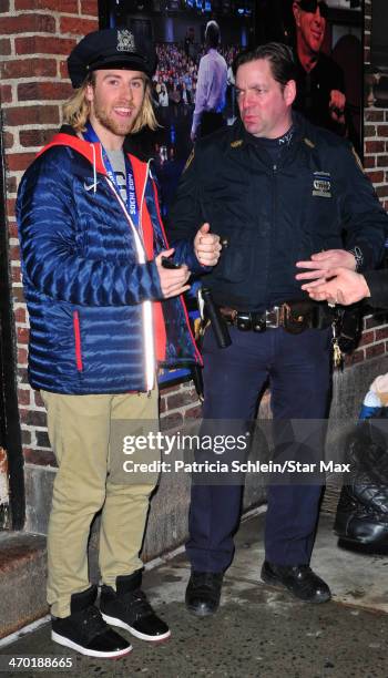 Olympian Sage Kotsenburg is seen on February 18, 2014 in New York City.