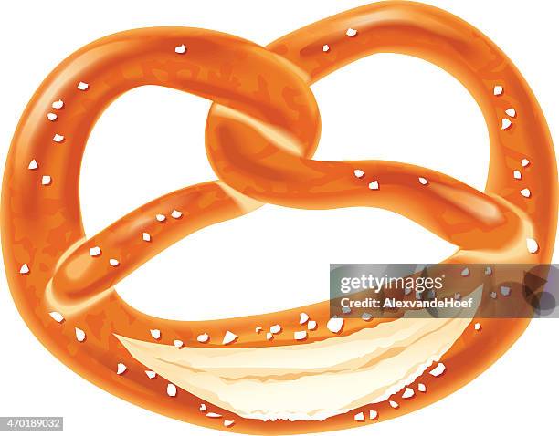 stockillustraties, clipart, cartoons en iconen met pretzel - pretzel