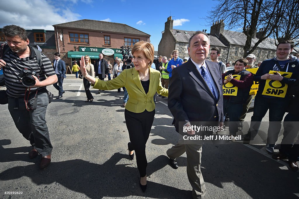 Nicola Sturgeon Joins Alex Salmond On The Campaign Trail