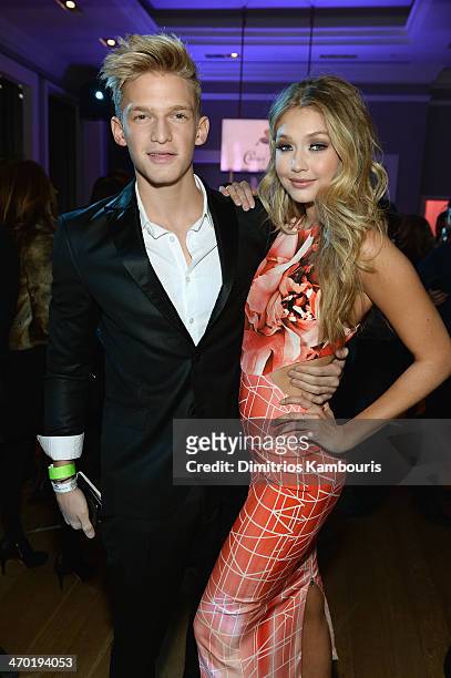 Singer Cody Simpson and model Gigi Hadid attend the Sports Illustrated Swimsuit 50 Years of Swim in NYC Celebration at the Sports Illustrated...