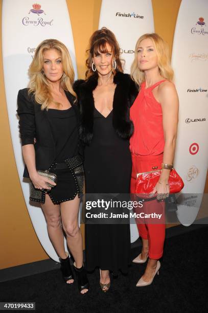 Models Rachel Hunter, Carol Alt and Daniela Pestova attend the Sports Illustrated Swimsuit 50 Years of Swim in NYC Celebration at the Sports...