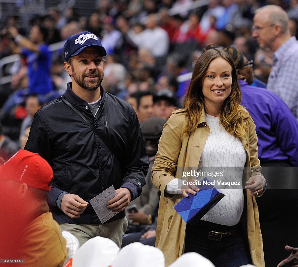 Celebrities At The Los Angeles Clippers Game