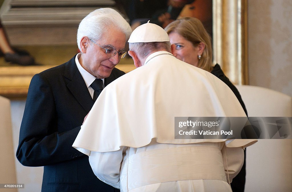 Pope Francis Meets President of the Italian Republic Sergio Mattarella