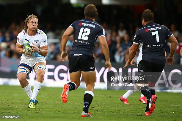 Jacques du Plessis of the Vodacom Blue Bulls during the Super Rugby match between Cell C Sharks and Vodacom Bulls at Growthpoint Kings Park on April...