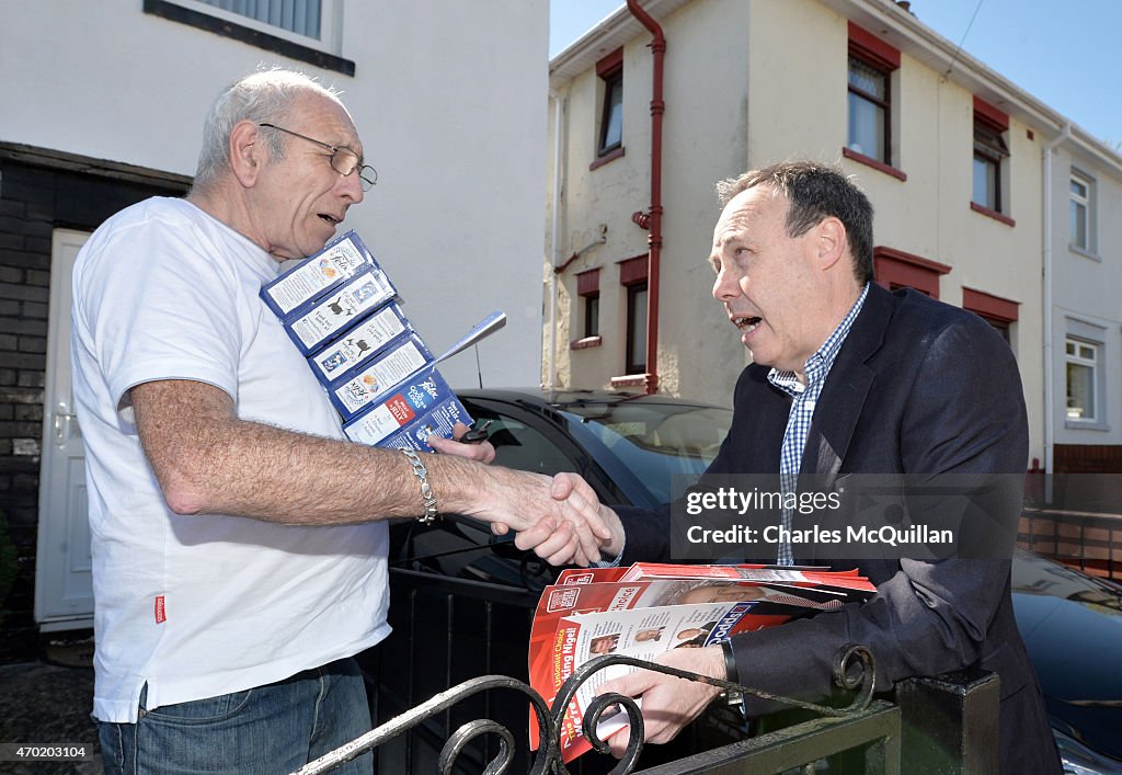 Deputy Leader Of The DUP Nigel Dodds Out On The Campaign Trail