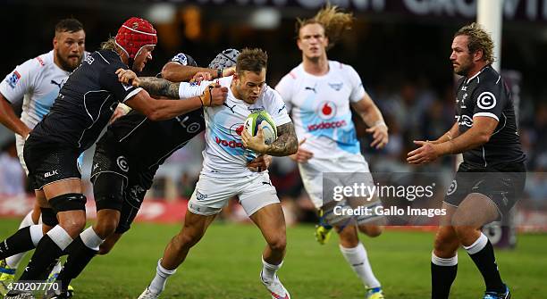 Francois Hougaard of the Vodacom Blue Bulls in action during the Super Rugby match between Cell C Sharks and Vodacom Bulls at Growthpoint Kings Park...