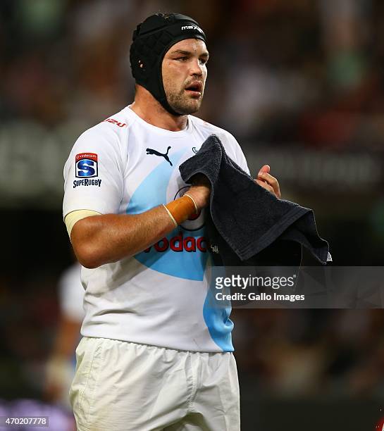 Flip van der Merwe of the Vodacom Blue Bulls during the Super Rugby match between Cell C Sharks and Vodacom Bulls at Growthpoint Kings Park on April...