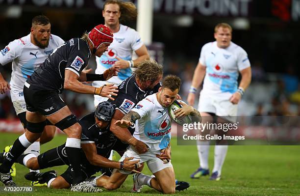 Francois Hougaard of the Vodacom Blue Bulls in action during the Super Rugby match between Cell C Sharks and Vodacom Bulls at Growthpoint Kings Park...