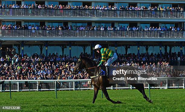 McCoy on Lettheriverrundry finishes his last Ayr Races meeting during the J V Scaffolding Standard Open National Hunt Flat Race on the second day of...