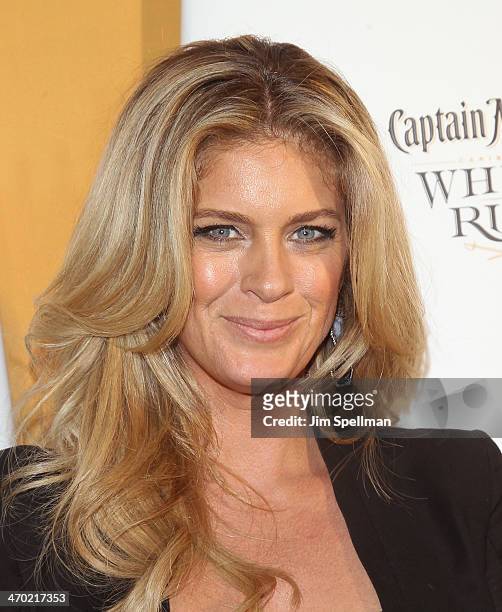 Model Rachel Hunter attends the Sports Illustrated Swimsuit 50th Anniversary Party at Swimsuit Beach House on February 18, 2014 in New York City.