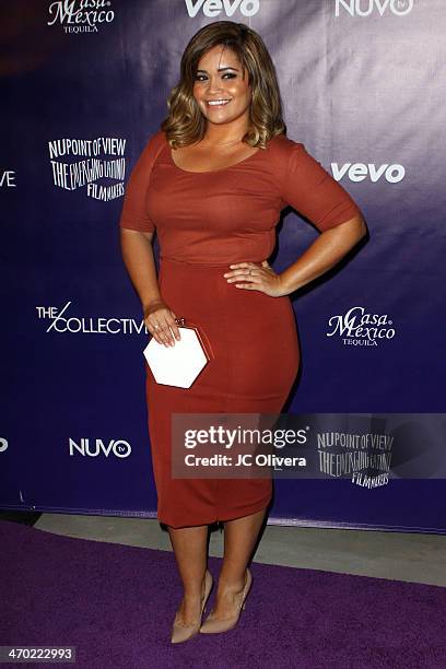 Tv personality Karli Henriquez attends NUVOtv Series Launch Premiere Party at Siren Studios on February 18, 2014 in Hollywood, California.